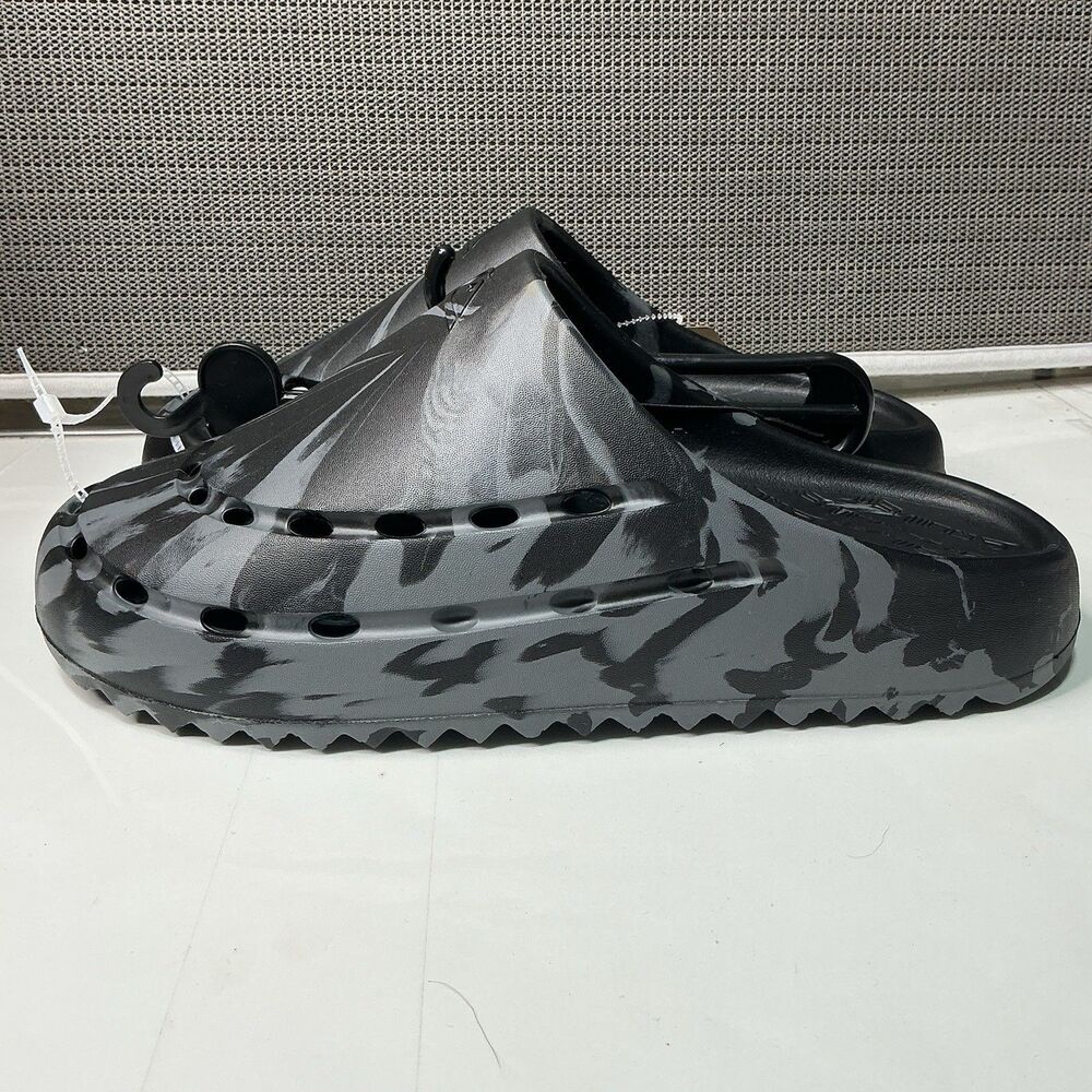 Quiksilver Cloudbreak Camo Slides Black Destructor Sandals Men's sz 10 NWT Rare!